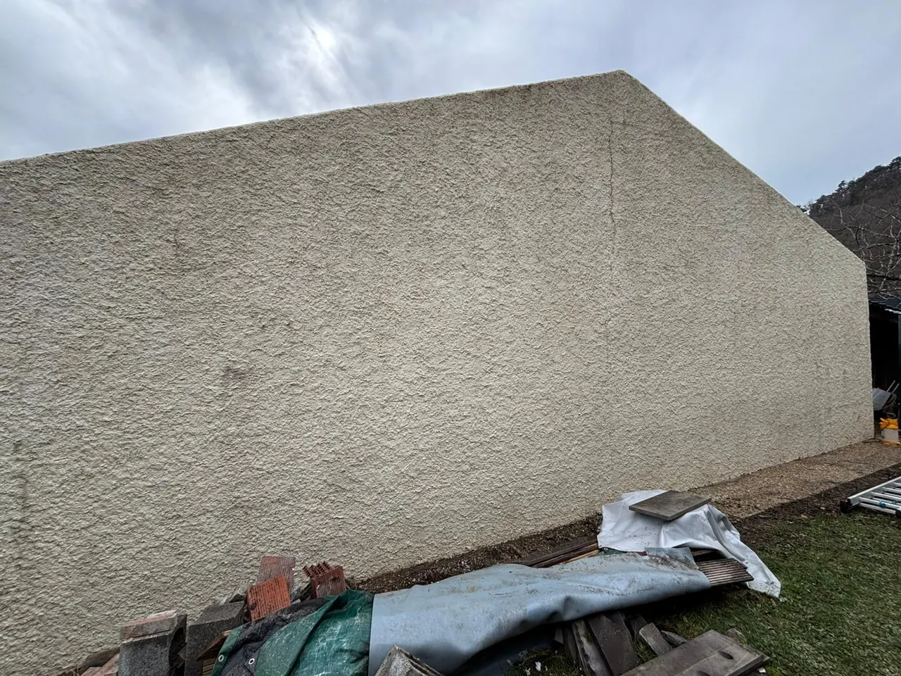 Vue d'ensemble de chantier toiture