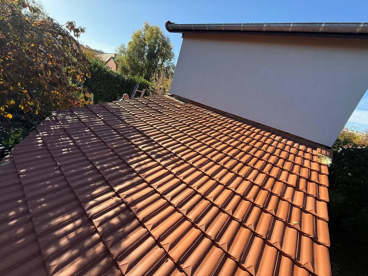 Vue d'ensemble de chantier toiture