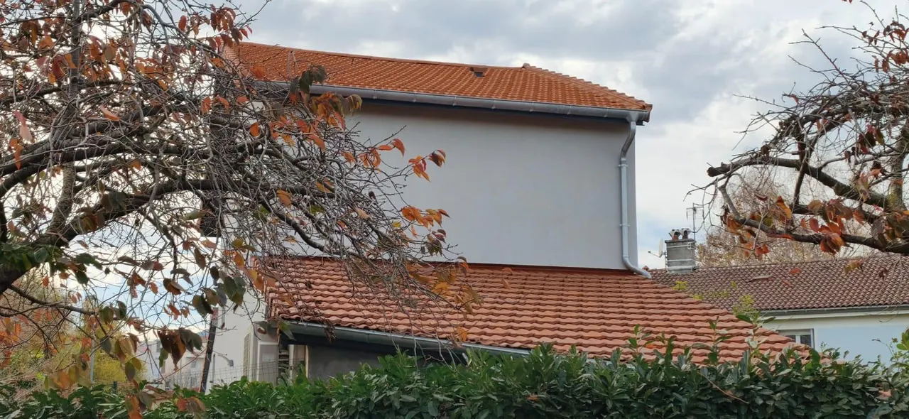 Vue d'ensemble de chantier toiture