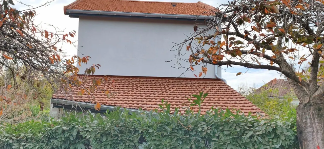 Vue d'ensemble de chantier toiture