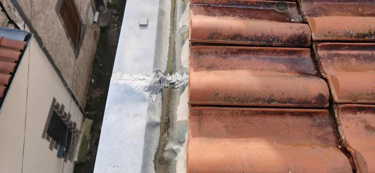 Vue d'ensemble de chantier toiture