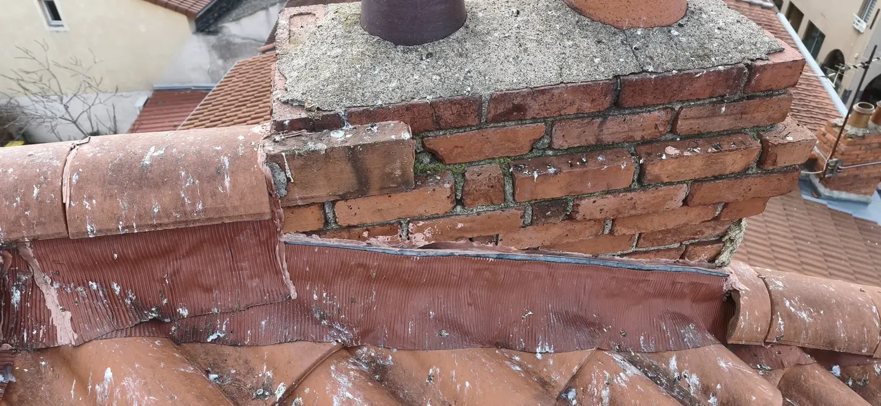 Vue d'ensemble de chantier toiture