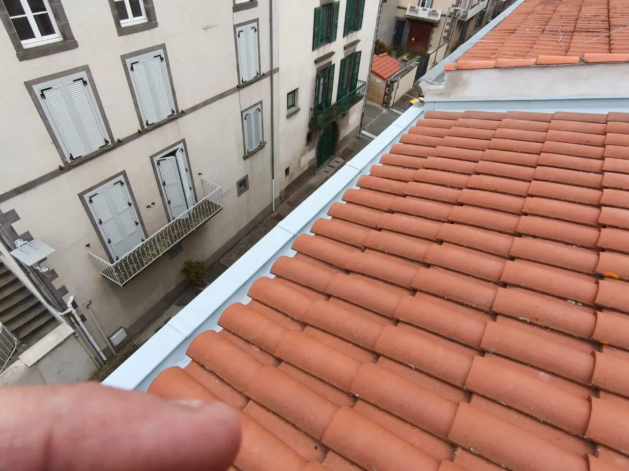 Vue d'ensemble de chantier toiture