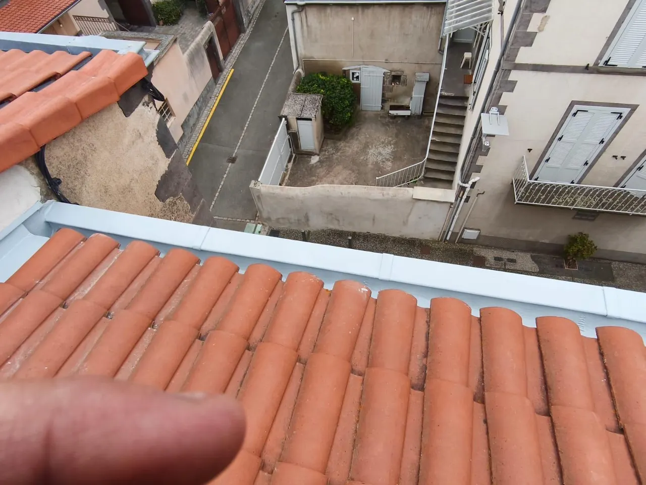 Vue d'ensemble de chantier toiture