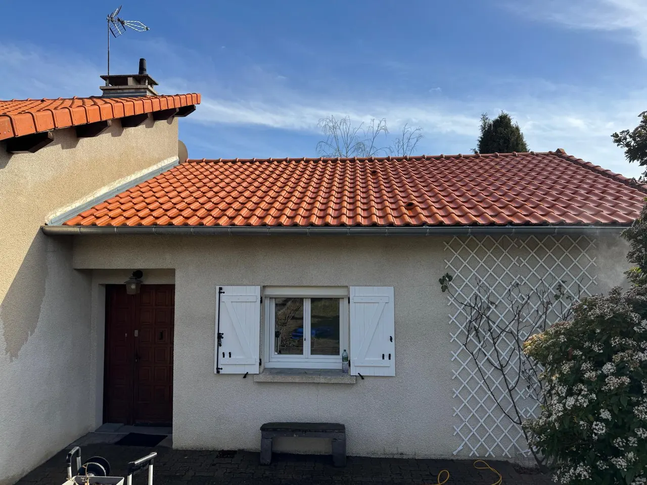 Vue d'ensemble de chantier toiture