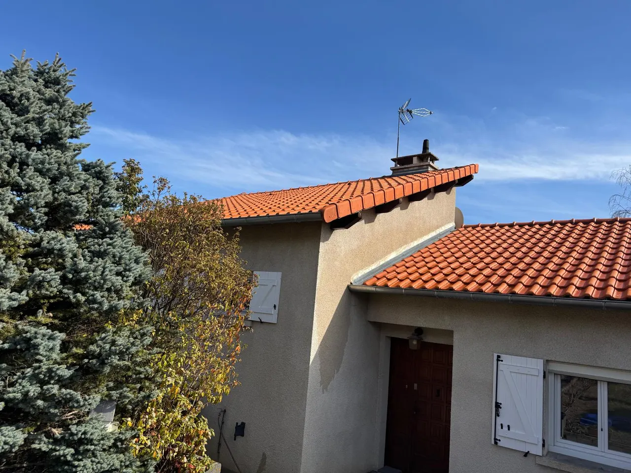 Vue d'ensemble de chantier toiture