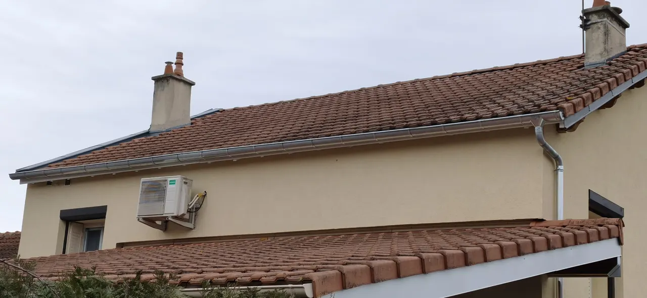 Vue d'ensemble de chantier toiture