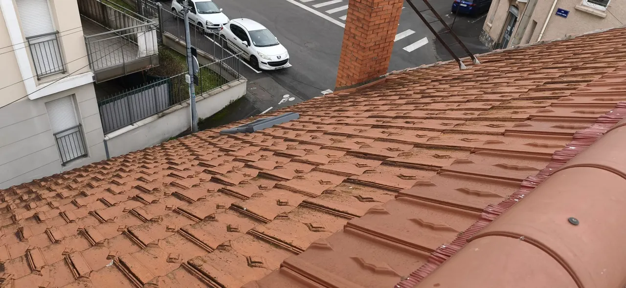 Vue d'ensemble de chantier toiture