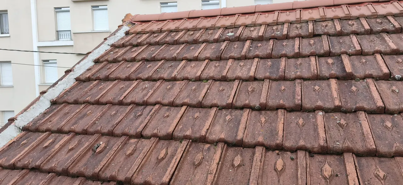 Vue d'ensemble de chantier toiture