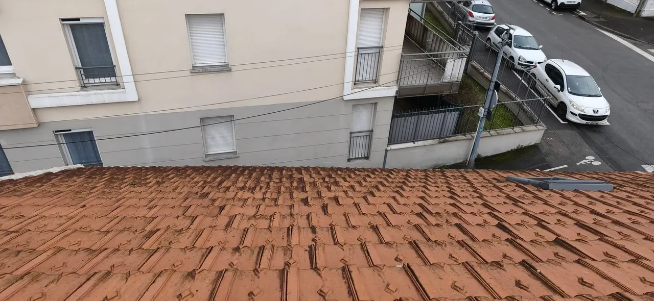 Vue d'ensemble de chantier toiture