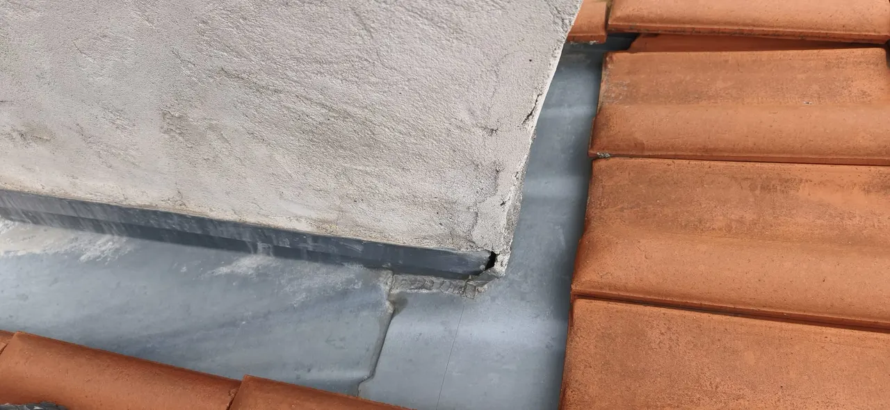 Vue d'ensemble de chantier toiture