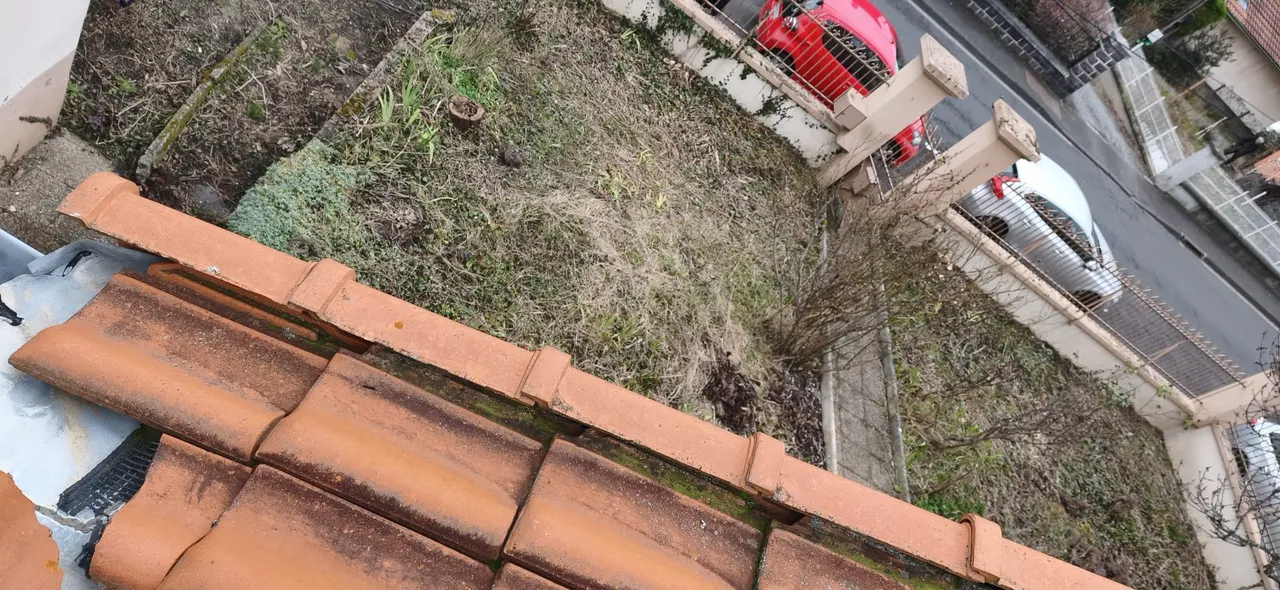 Vue d'ensemble de chantier toiture