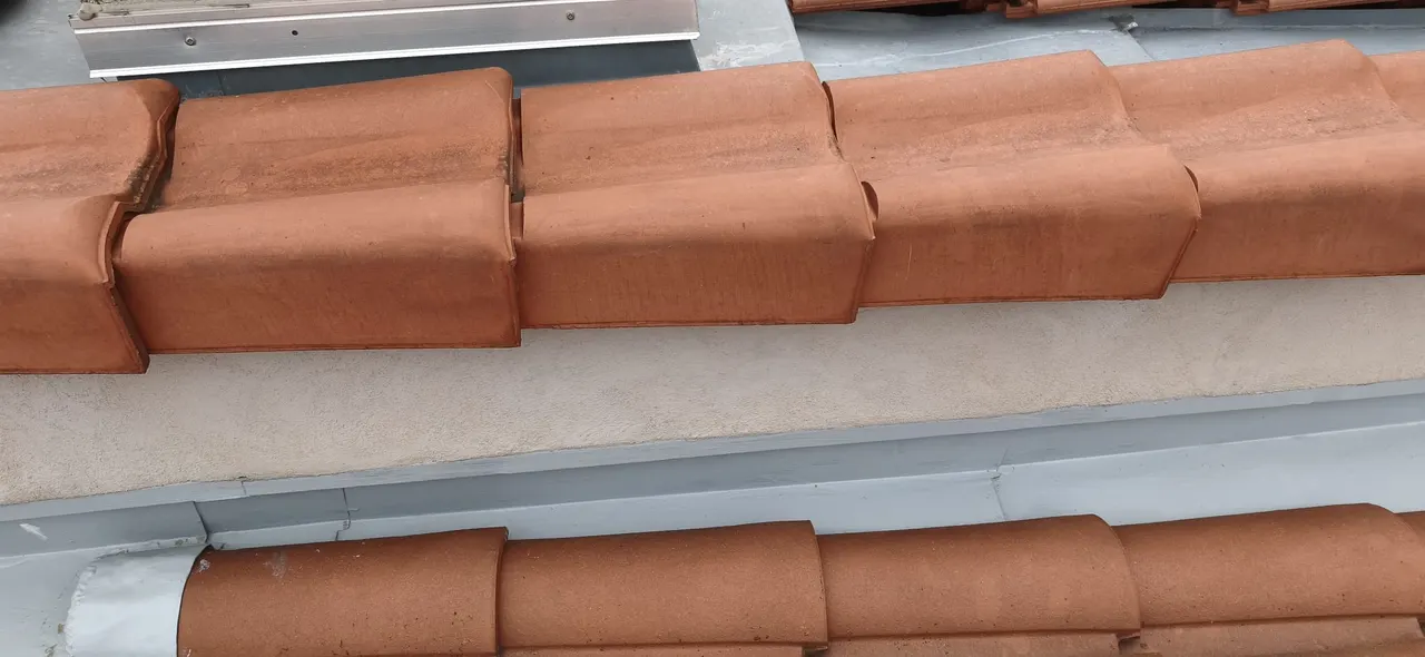 Vue d'ensemble de chantier toiture