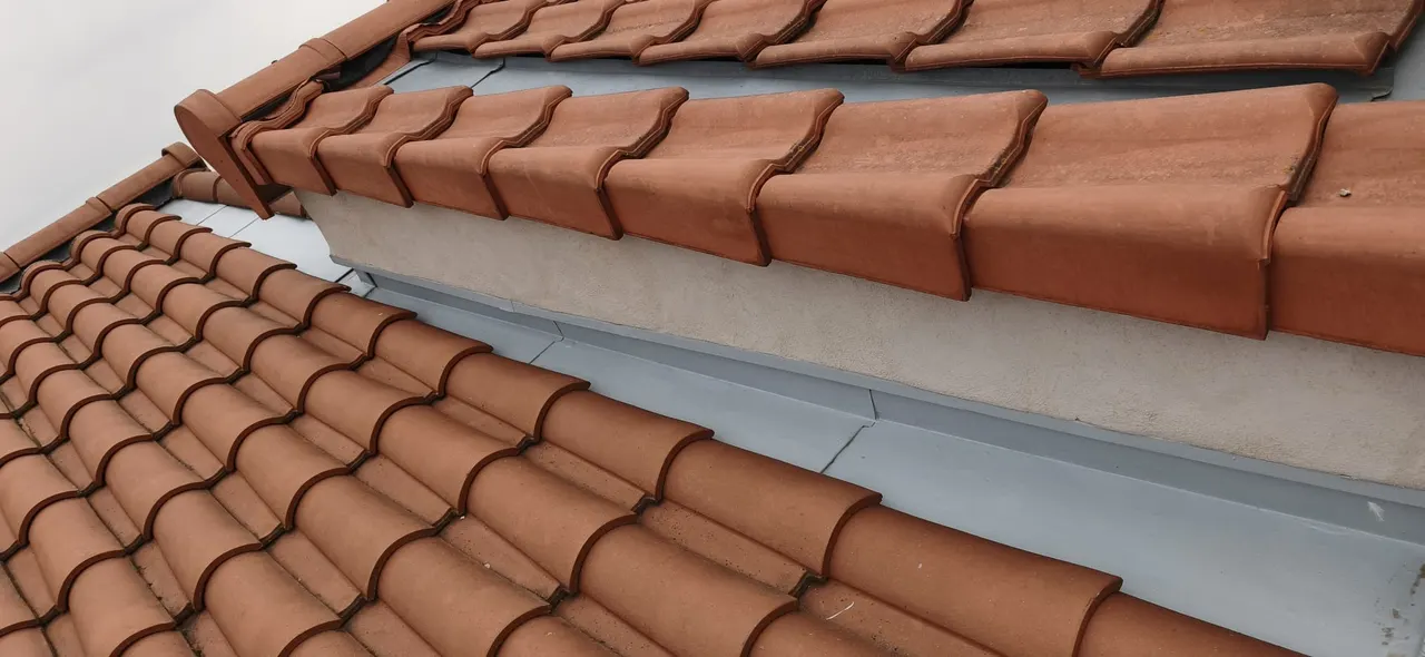 Vue d'ensemble de chantier toiture