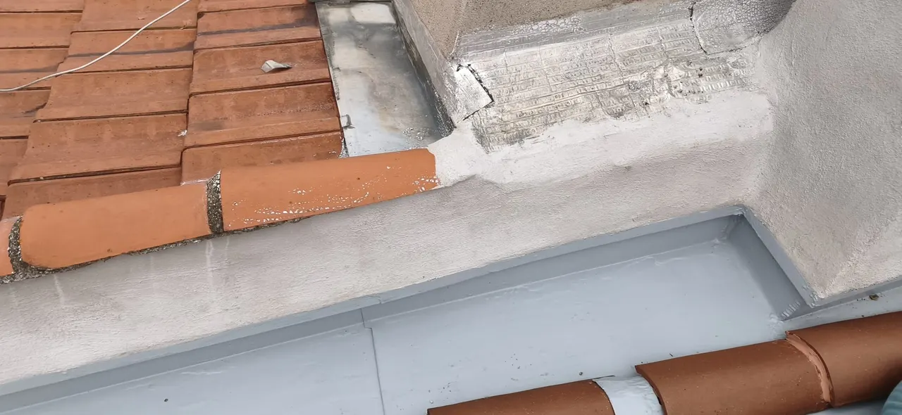 Vue d'ensemble de chantier toiture