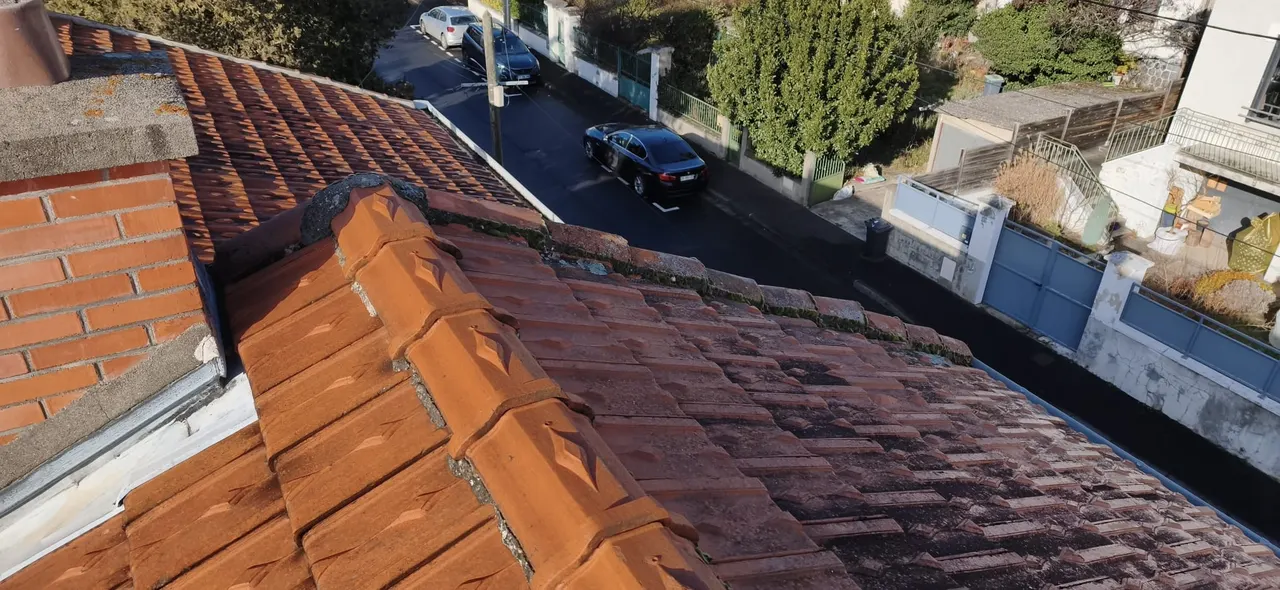 Vue d'ensemble de chantier toiture