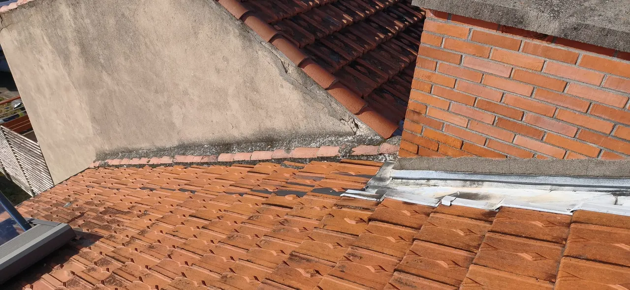 Vue d'ensemble de chantier toiture