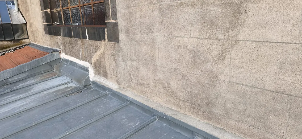 Vue d'ensemble de chantier toiture