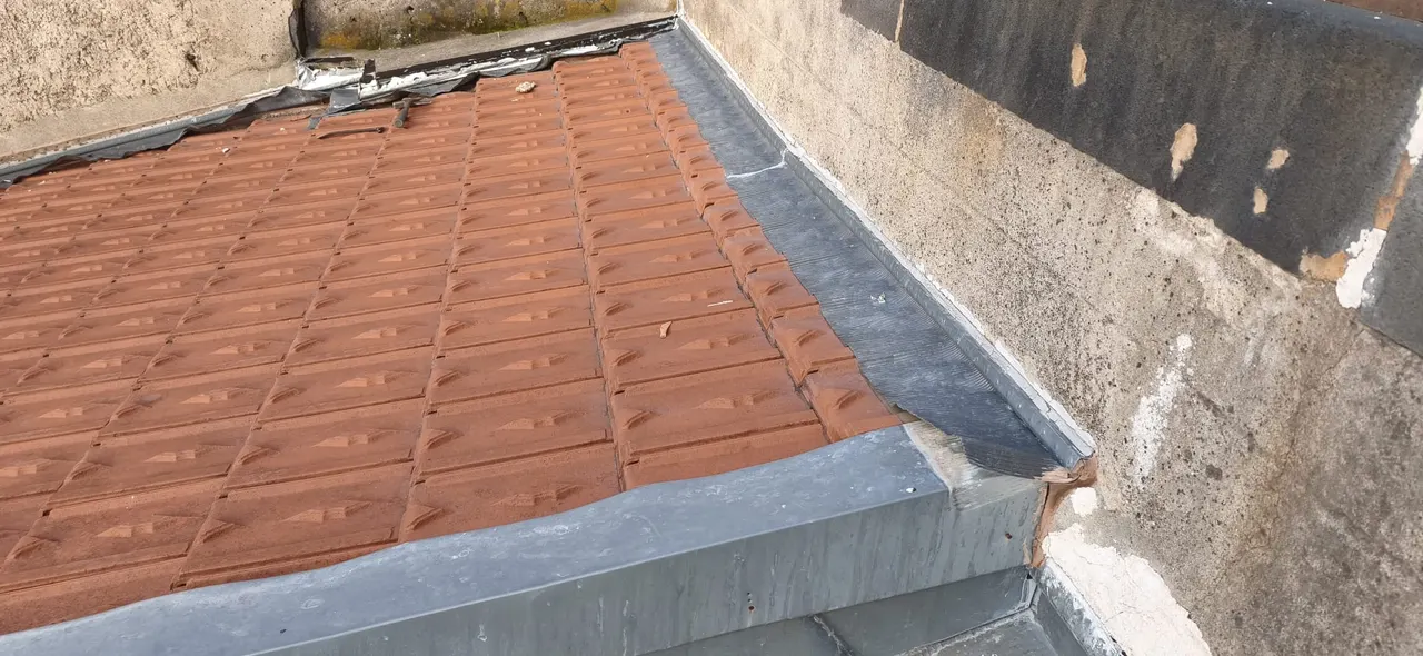 Vue d'ensemble de chantier toiture