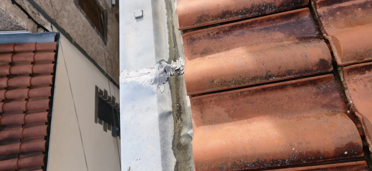 Vue d'ensemble de chantier toiture