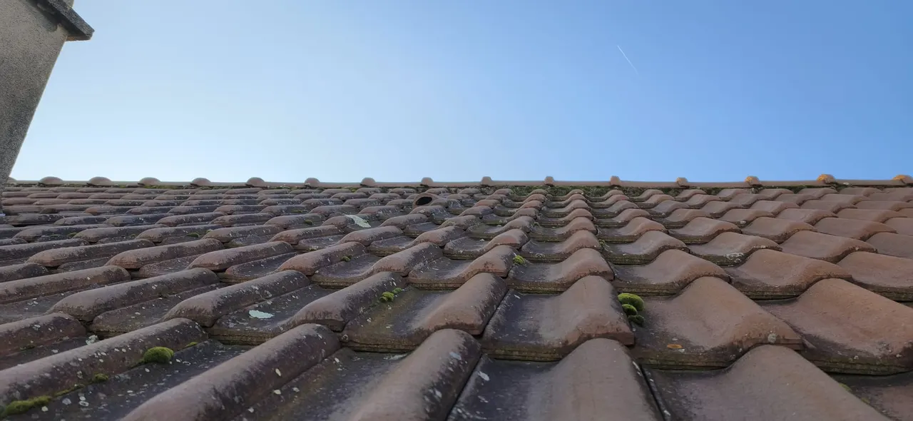 Vue d'ensemble de chantier toiture